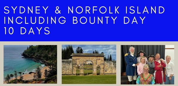 Sydney & Norfolk Island including Bounty Day Tours | Couples | Events holiday experience